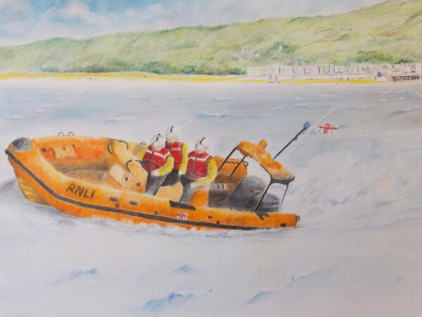 @RNLI @Yorkshireimages completed painting, being framed, local #RNLI branch taking care of it shortly :) http://t.co/iJfLwRLJY8 - embedded image