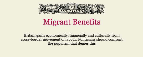RT The evidence is clear that recent immigrants pay more into the state than they take out http://t.co/PxF3wa8a3g  - embedded image 
