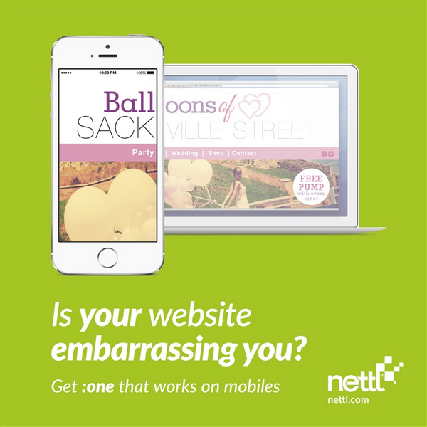 RT Funny Mobile Website Fail Advert (http://t.co/QXQGHc7zRF)  - embedded image 