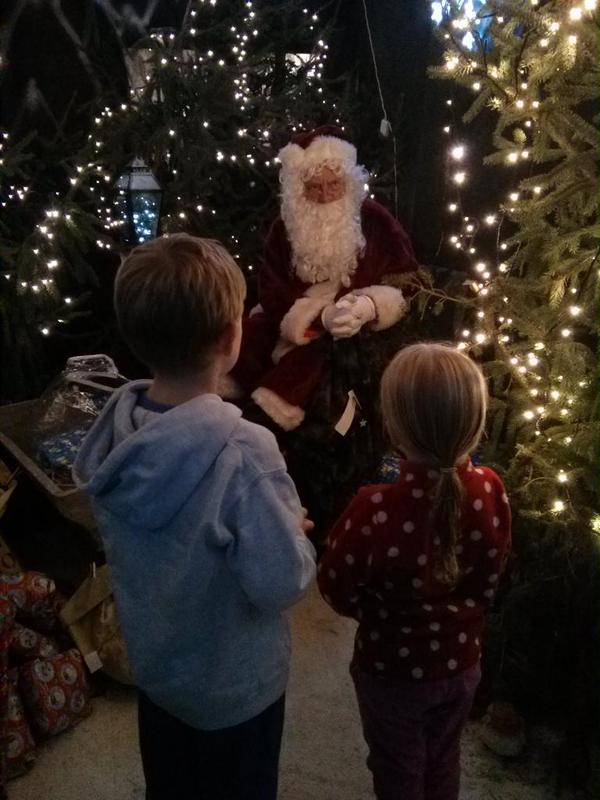 Today we saw Santa. (Willowbrook garden centre). I was very impressed with the experience. #goodKids  - embedded image 