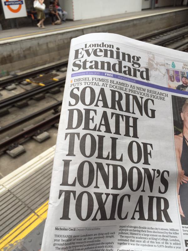 RT Wonder if #AirPollution could become an election issue in London next year?  - embedded image 