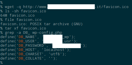 RT Weird 64MB favicon.ico turning out to be a TAR backup of the whole WP site, downloaded by every browser passing by...  - embedded image 