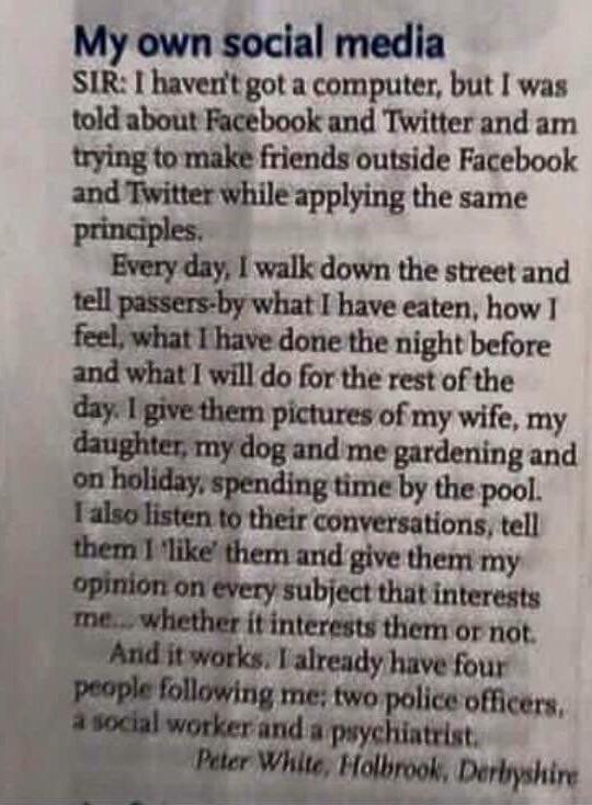 RT My own social media.....  - embedded image 