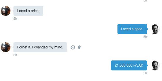 RT In case you missed it, here's a great exchange I had re pricing yesterday….  - embedded image 