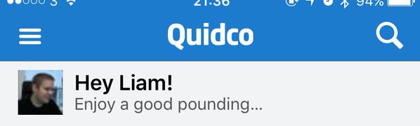 RT Uhmmmm. Hey @quidco. I’m not too sure this is the best greeting.  - embedded image 