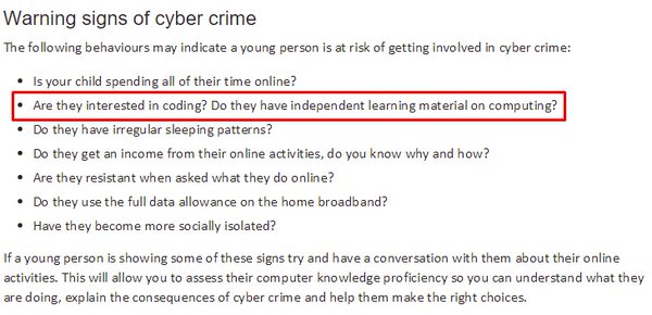 RT This can't be real. the UK gov starts promoting coding in education and then publishes this shit?  - embedded image 