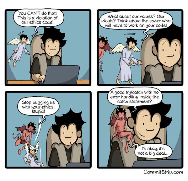 RT Coder's Weaknesses #1 - The Try/Catch
 http://t.co/M1OFAsuUhU  - embedded image 