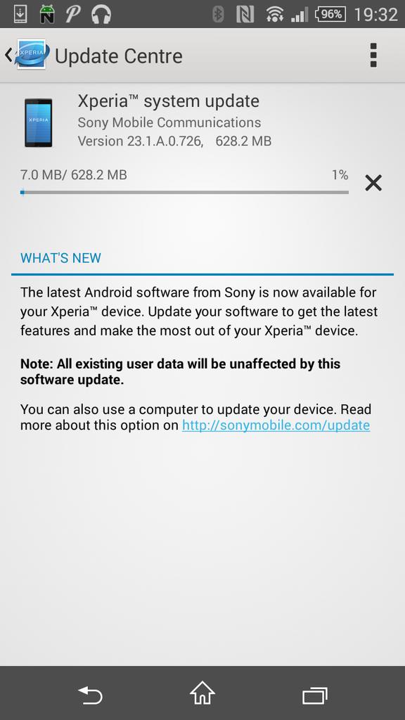 Finally lollipop.... #Xperia #z3c #LollipopUpdate #Sony UK.  - embedded image 
