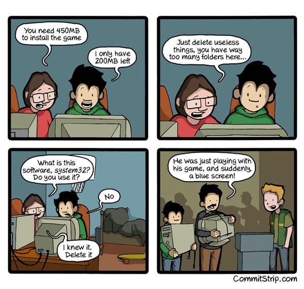 RT Coder’s childhood : when you absolutely need free space http://t.co/Io6xxeT3WJ  - embedded image 