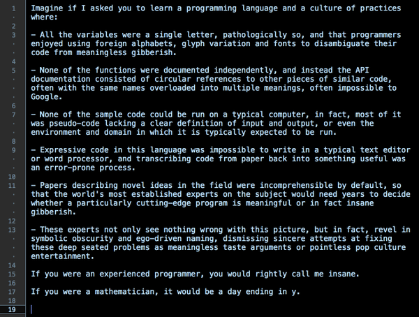 RT Here's an elaboration of that last thought. Mathematicians are insane. Q.E.D.  - embedded image 