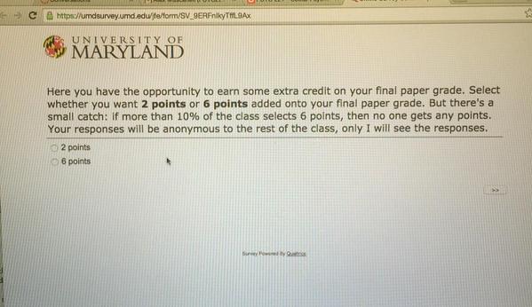 RT This might be actually the most evil way to teach the prisoner’s dilemma of game theory.  - embedded image 