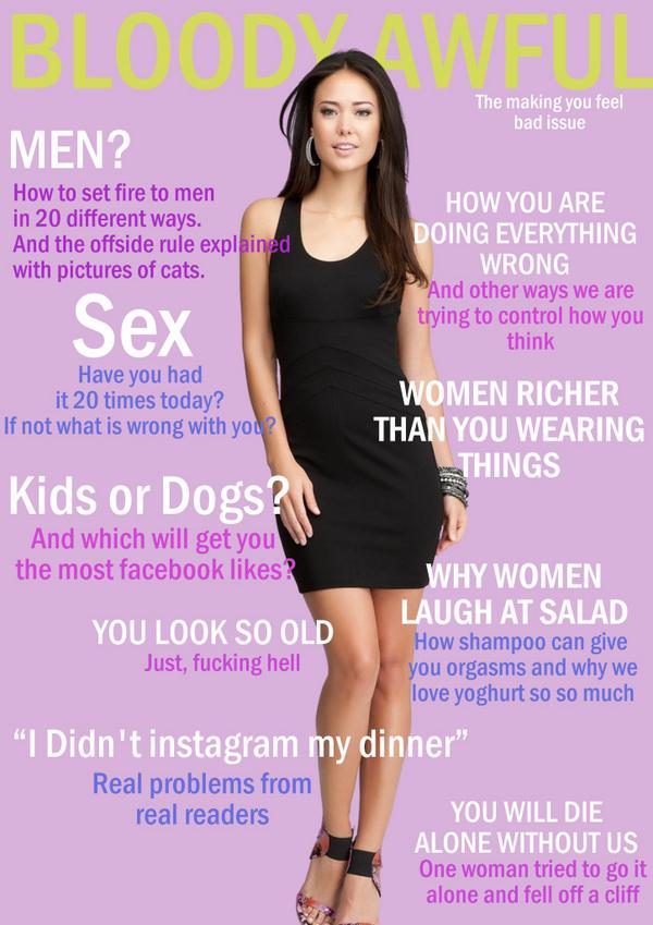 RT The new issue of BLOODY AWFUL for women comes out this week.  - embedded image 