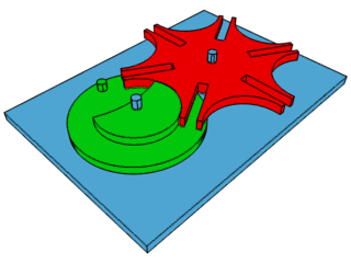 RT This is a "Geneva drive" — basically, a way to convert continuous motion into discrete motion.

Mesmerizing.  - embedded image 