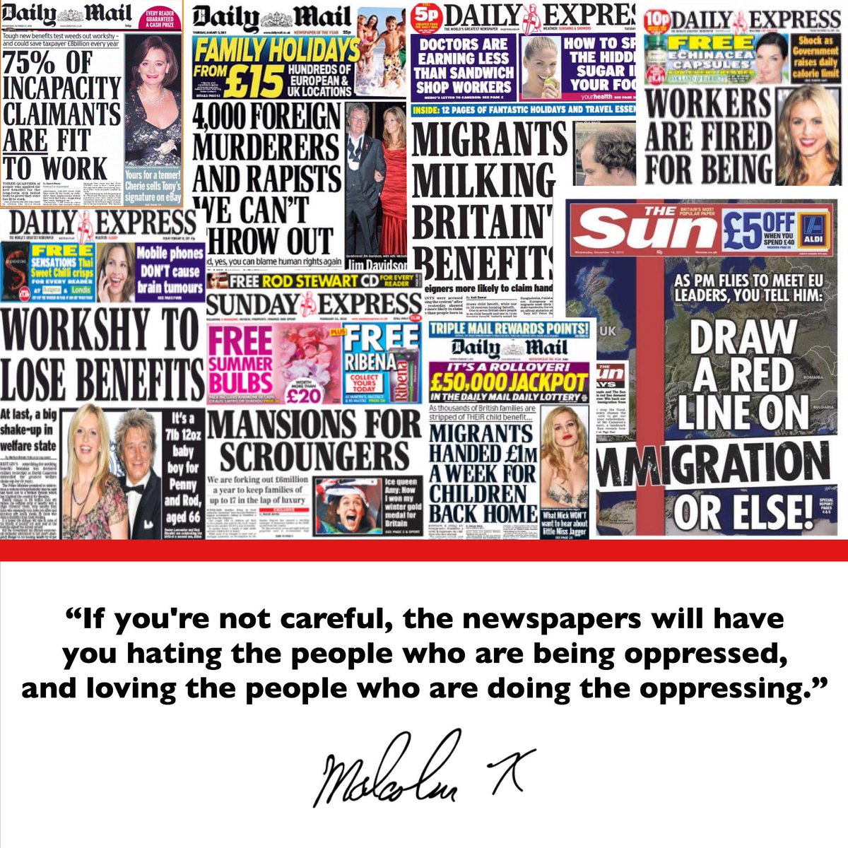 RT The people behind these papers are the real  #enemiesofthepeople #DivideAndRule is their strategy, & sadly it works  - embedded image 