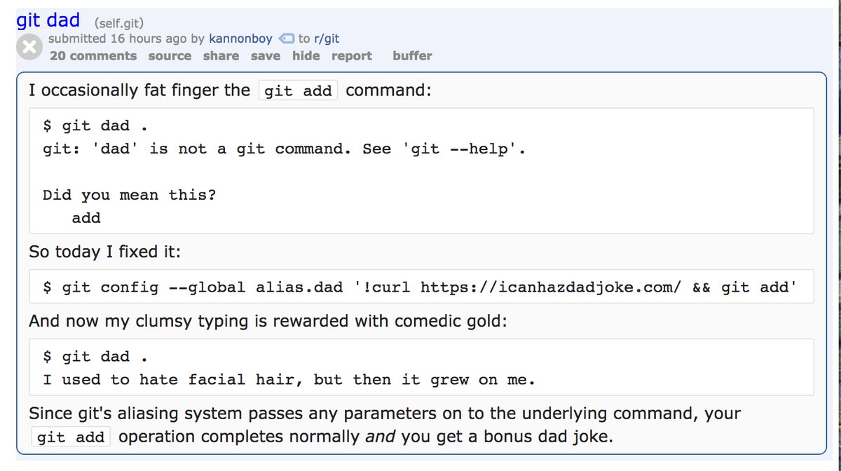 RT git dad --no-puns  - embedded image 
