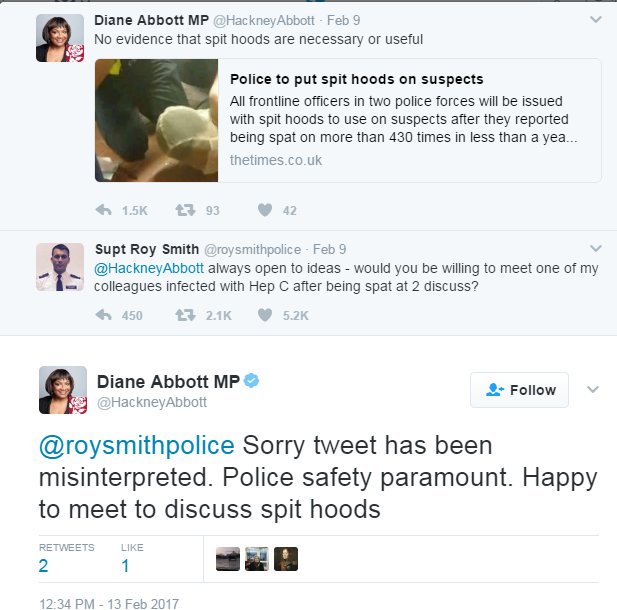 RT Ohh this is fantastic - even by Diane Abbott's standards !!  - embedded image 