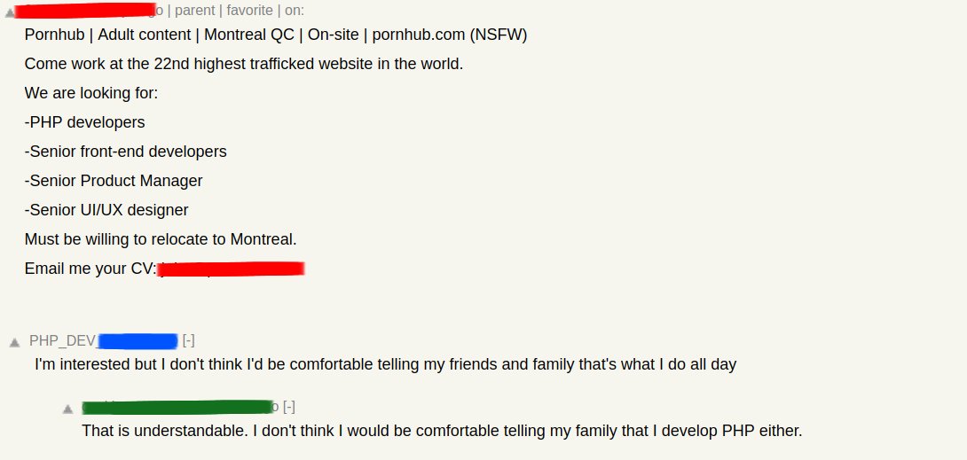 RT Working at porn hub ... lmao  - embedded image 