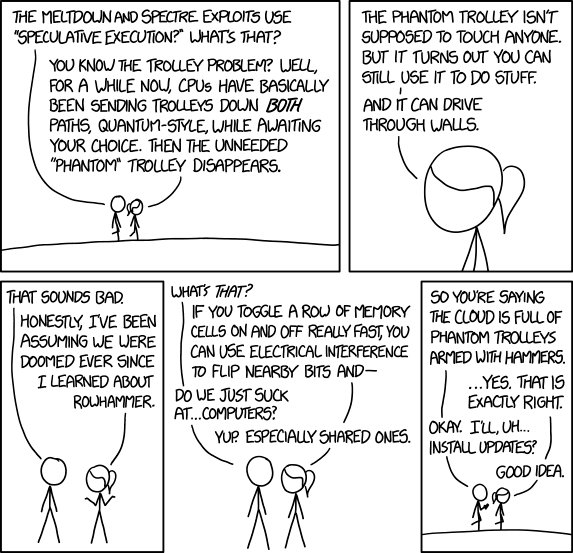 RT Meltdown and Spectre https://t.co/W76ta4VrSs https://t.co/EtLeEes1hA  - embedded image 