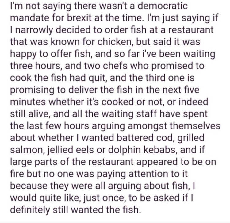 RT I know we’re up to our nipples in killer Brexit analogies but for obvious reasons this one speaks to me.  - embedded image 